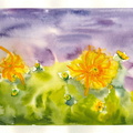 chrysantemen abstrakt nass in nass